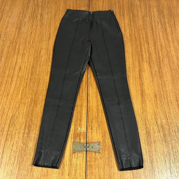 TOPSHOP Faux Leather Pants Size 2 - Picture 2 of 7